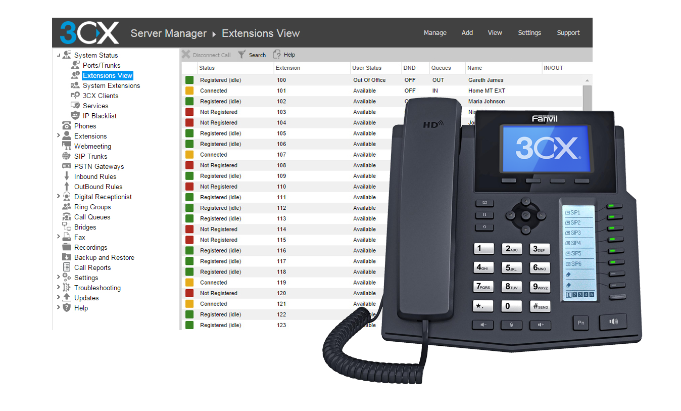 3CX management console - 3CX Phone System Review