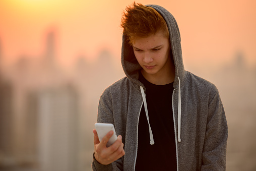 Millennial with mobile phone
