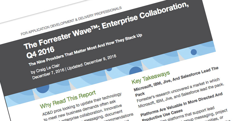 The Forrester Wave Enterprise Collaboration Q4 2016