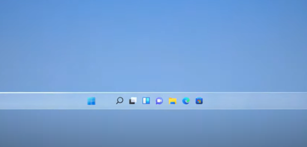 The taskbar on Windows 11 with Microsoft Teams icon