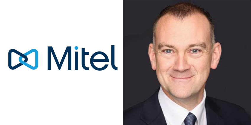 Mitel logo alongside headshot of Daren Finney