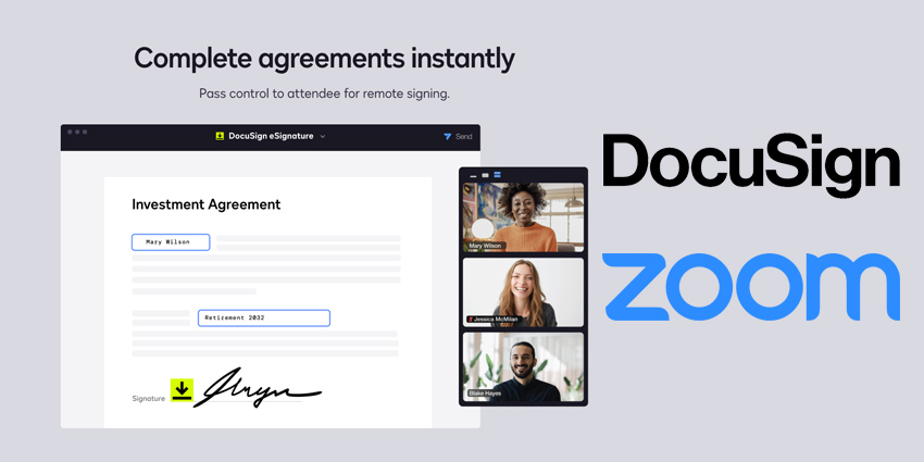 DocuSign and Zoom partner