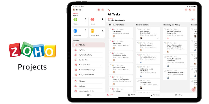 Zoho projects mobile app