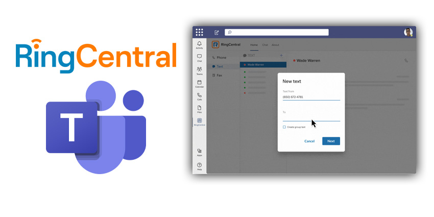 RingCentral integrates SMS and fax messaging into RingCentral for Teams