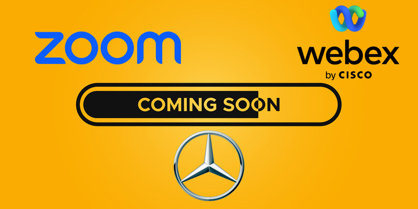 Webex and Zoom meetings coming to Mercedes
