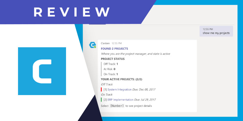 Clarizen Bot for Microsoft Teams Review: Get Project Updates in the Flow of the Conversation