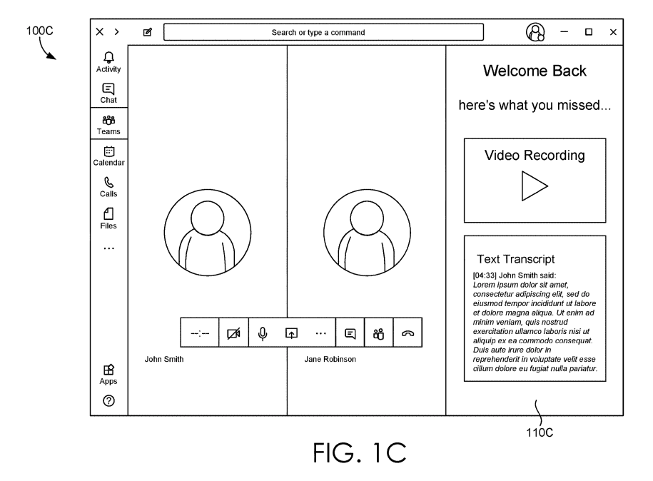 Microsoft missed meeting content patent