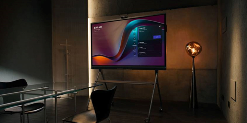 Screen in meeting room