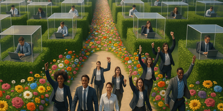 Enterprise team using a connected workspace to collaborate and track engagement.