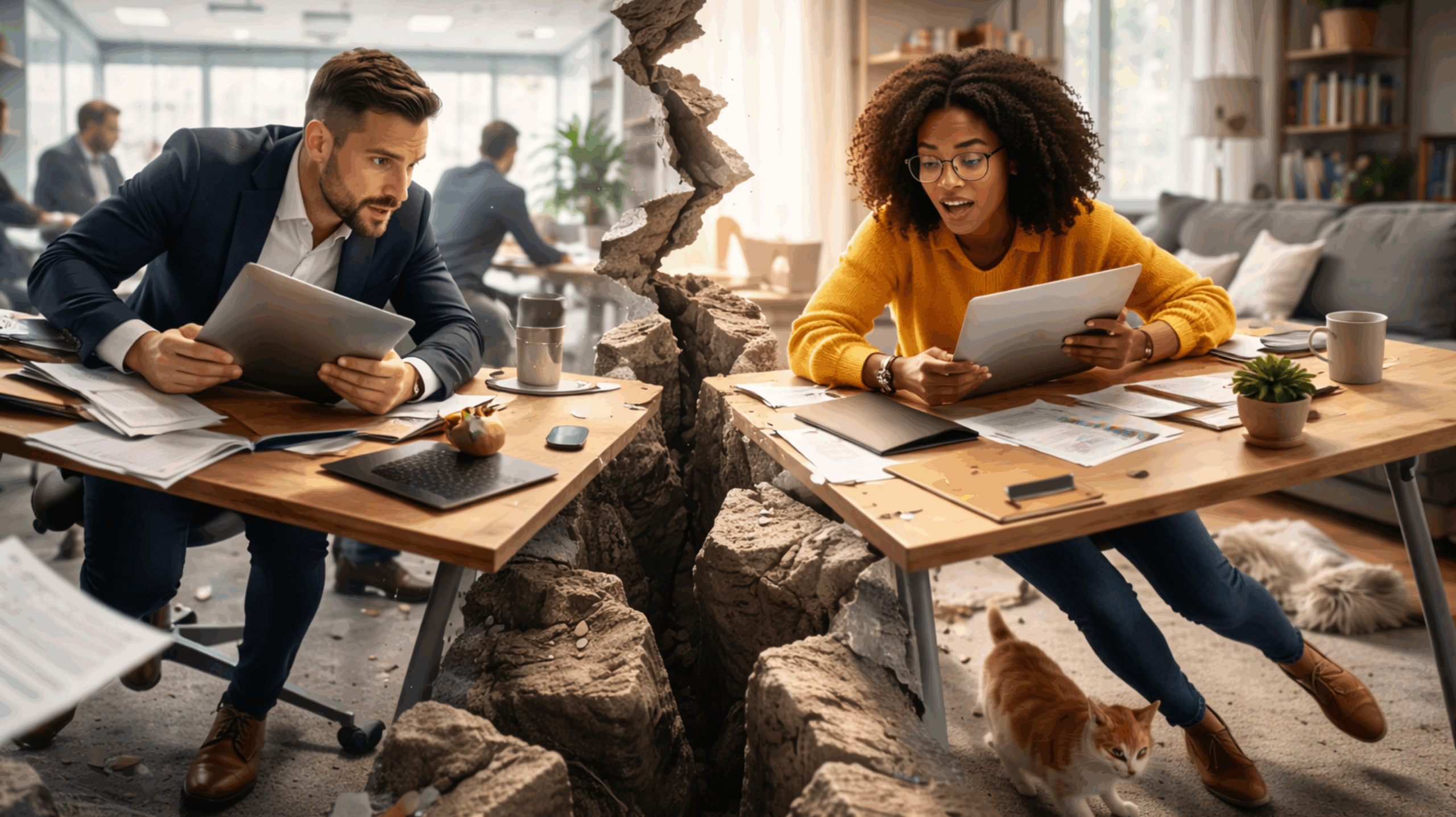 Split office and home workspace cracking apart as hybrid workers hold onto desks