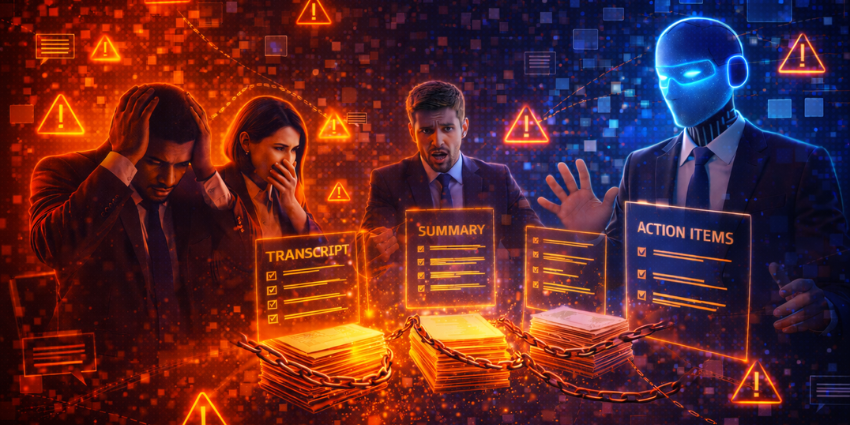 A group of IT leaders are forced to deal with the compliance issues casused by AI-generated note taking.