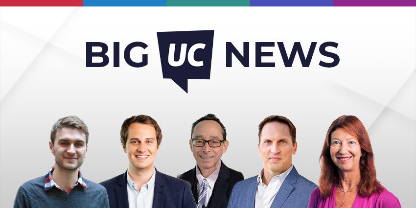 A panel of UC industry experts — Blair Pleasant, Craig Durr, Jon Arnold, and Dom Black — join host Kieran Devlin on the UC Big News Show to discuss the future of unified communications, collaboration, and workplace AI in 2026.