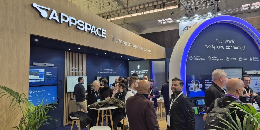 Appscape workplace experience platform stand at ISE 2026