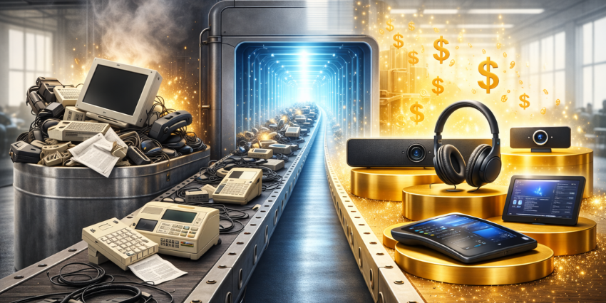 Workspace technology enabling hybrid meetings and measurable office ROI