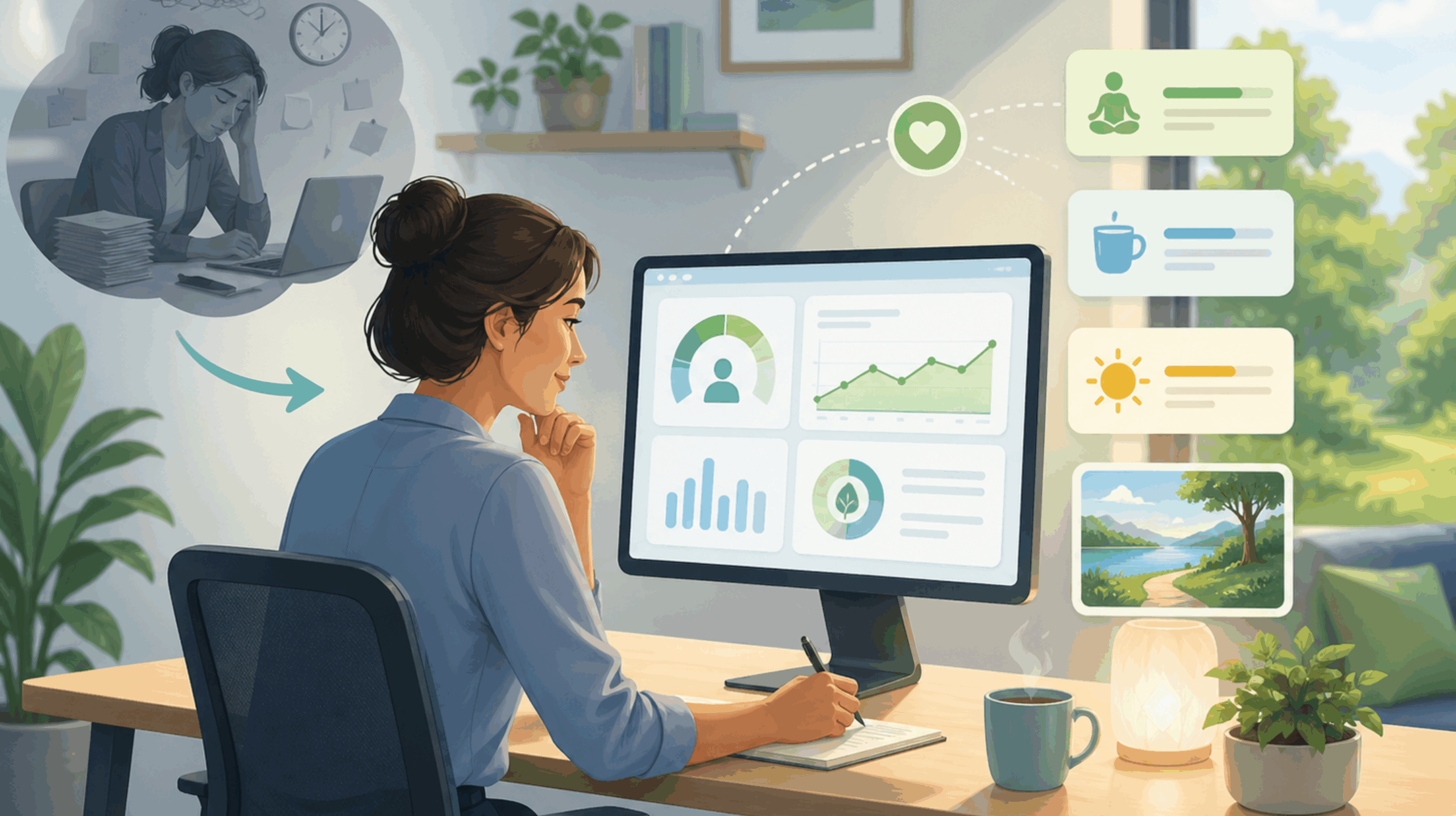 Digital wellbeing tools for workplace burnout prevention and resilience