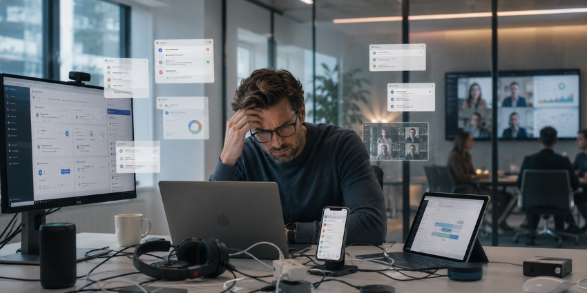 Workspace technology stack creating friction in hybrid work