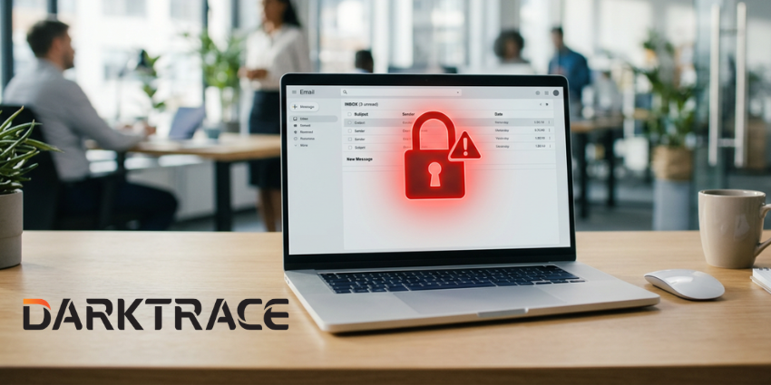 A security professional analyzing enterprise email security vulnerabilities on a digital dashboard.
