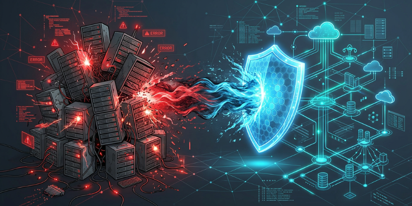 CIO analyzing a modern IT resilience design that focuses on system stability rather than hardware duplication.