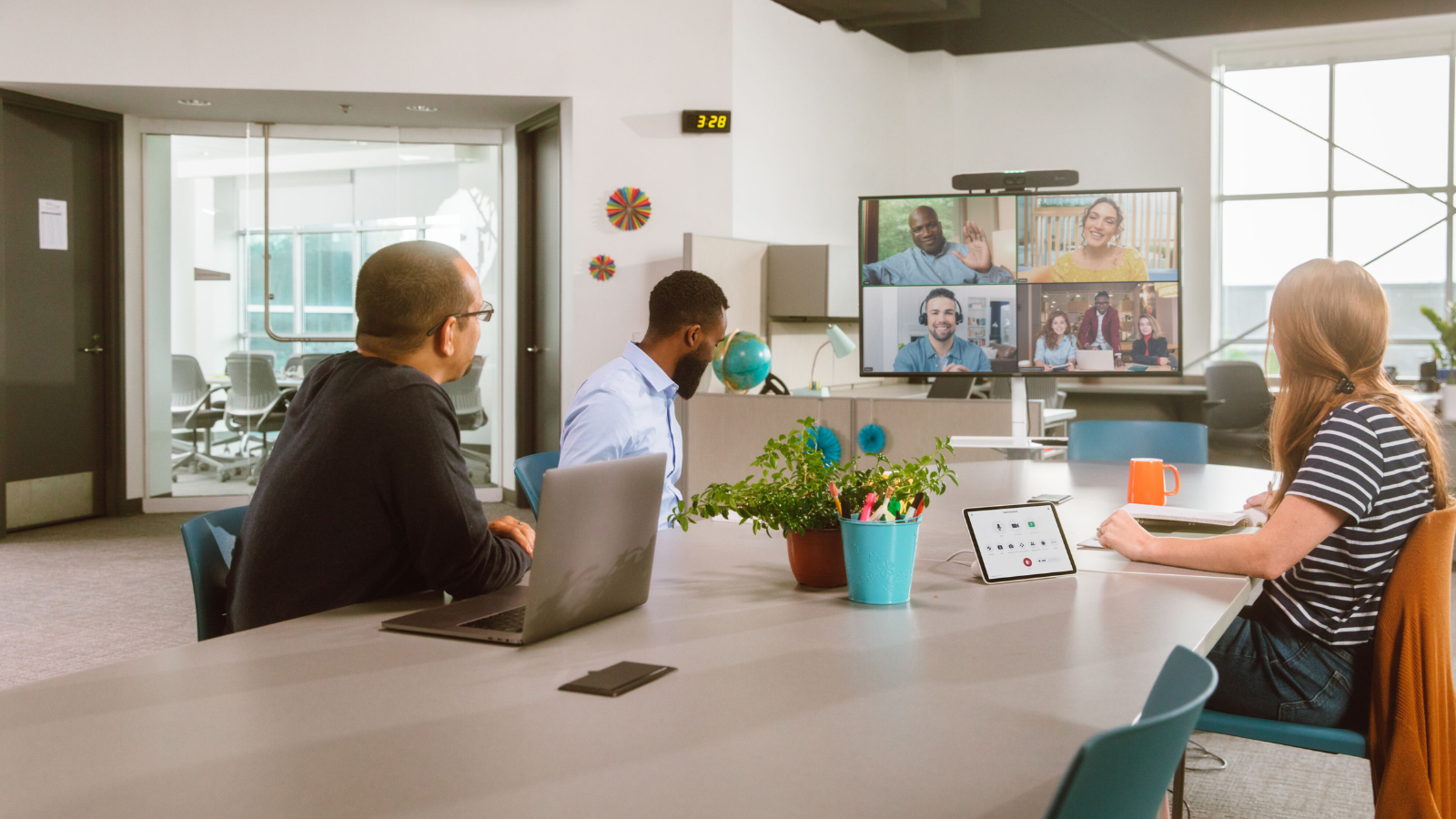 Zoom Spaces AI-powered meeting room supporting a connected intelligent workplace